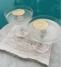 Load image into Gallery viewer, Ribbed Cocktail Glass Set - Classica
